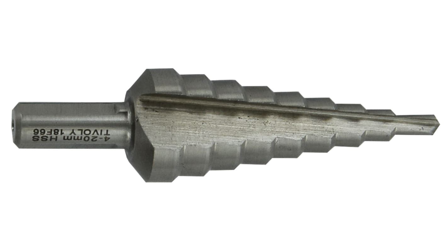 Broca escalonada Tivoly de Acero de Alta Velocidad, 4mm a 20mm, de 13 escalones