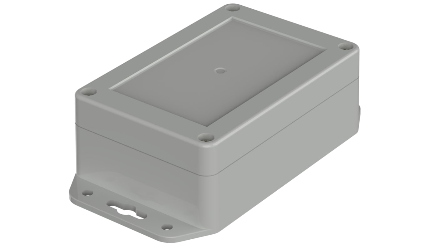 Bopla Euromas X Series Light Grey Polycarbonate Enclosure, IP66, IP68, IK07, Flanged, Light Grey Lid, 120 x 80 x 45.2mm