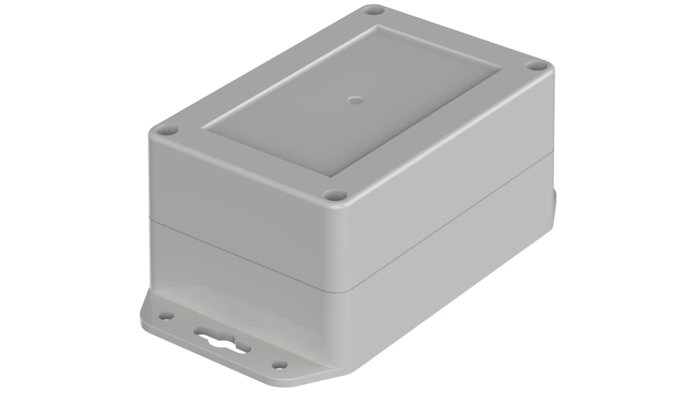 Bopla Euromas X Series Light Grey Polycarbonate Enclosure, IP66, IP68, IK07, Flanged, Light Grey Lid, 120 x 80 x 60.2mm