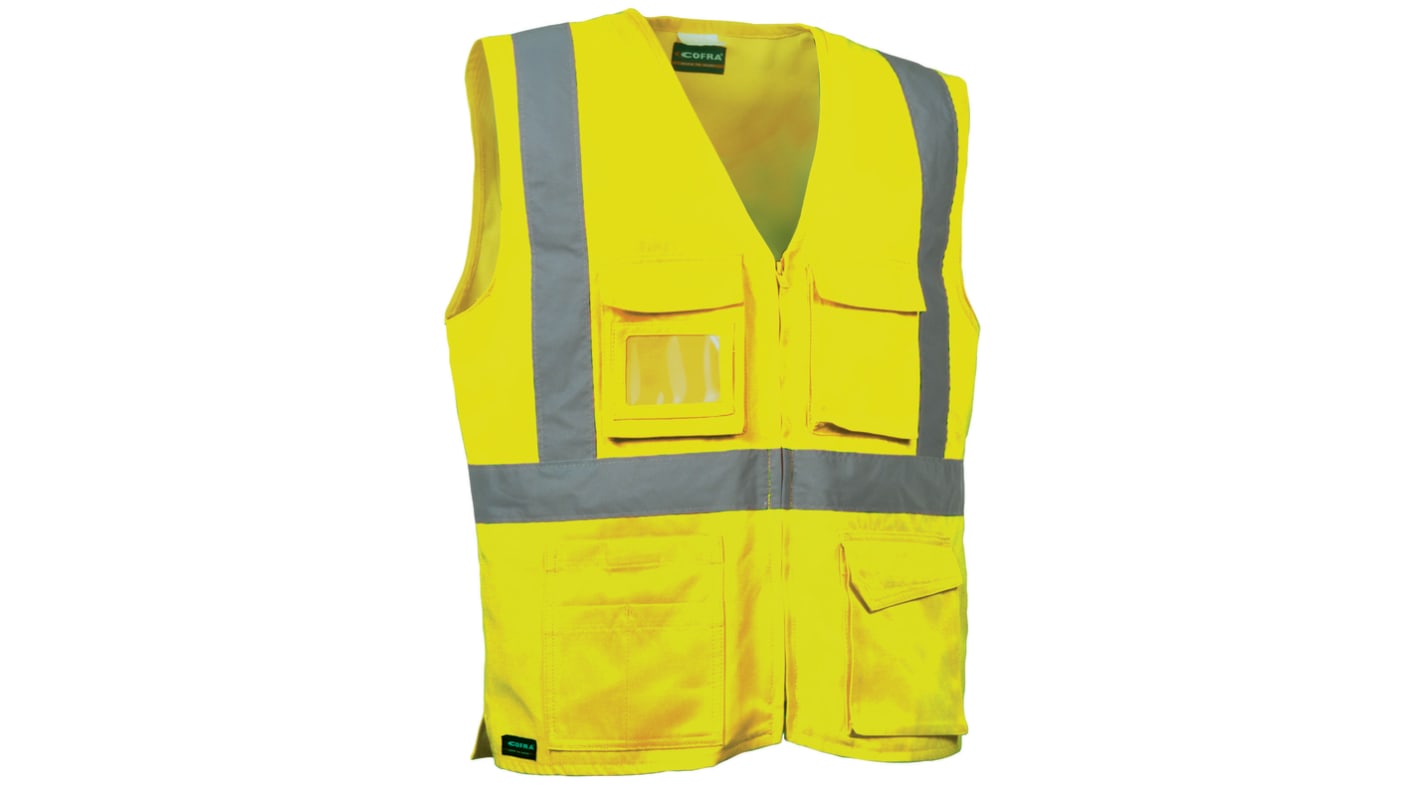 Gilet alta visibilità Colore giallo Cofra, S, , chiusura con Zipper