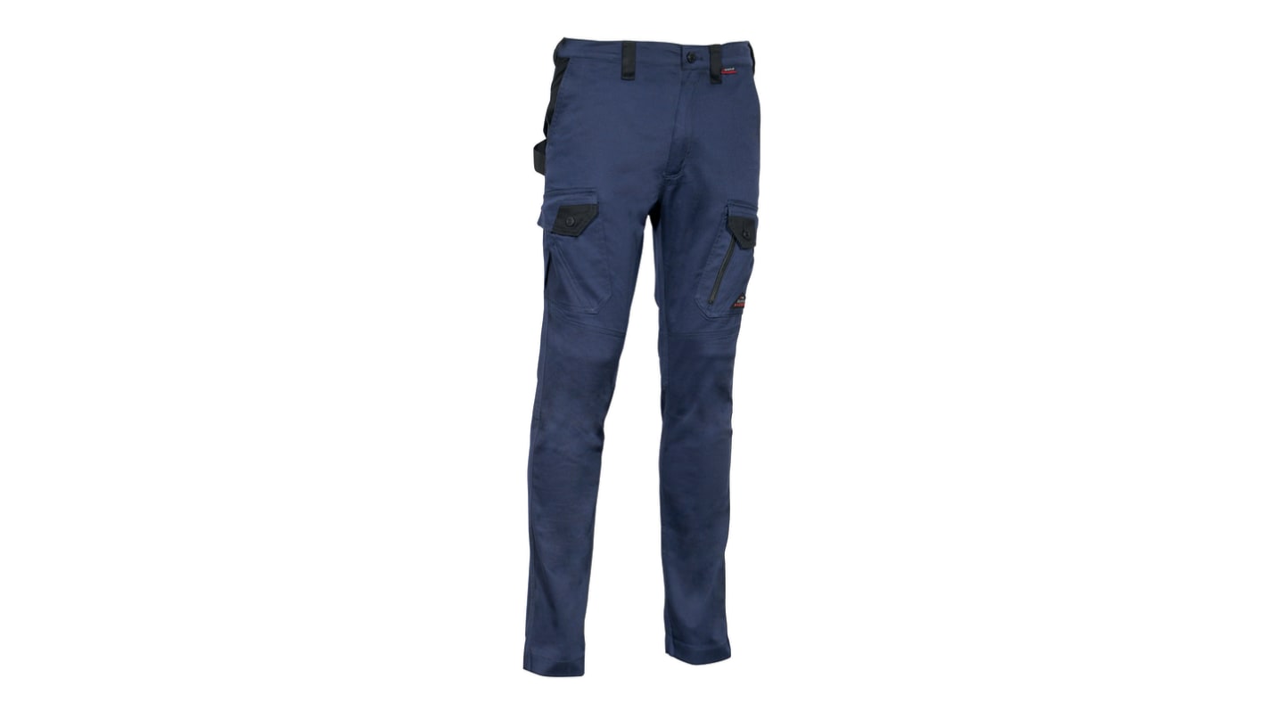 Pantaloni da lavoro Blu Navy 3% Elastane, 37% Poliestere, 60% Cotone per Uomo Di lunga durata JEMBER 28 → 30poll