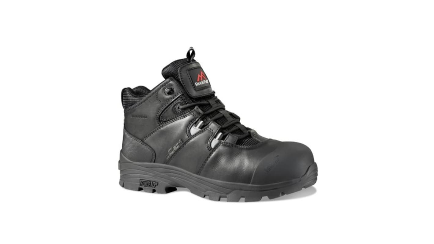 Rockfall Rhyolite - TC3000 Black Fibreglass Toe Capped Unisex Safety Boot, UK 3, EU 36