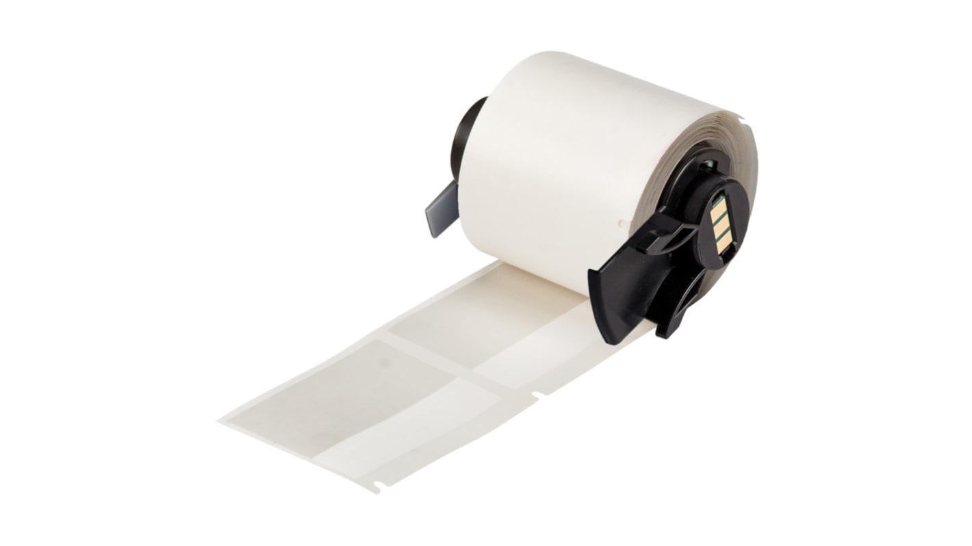 Brady B-427 Black on White/Transparent Label Printer Tape, 50.80 mm Width, 38.10mm Label Length, 50.8mm Label Width