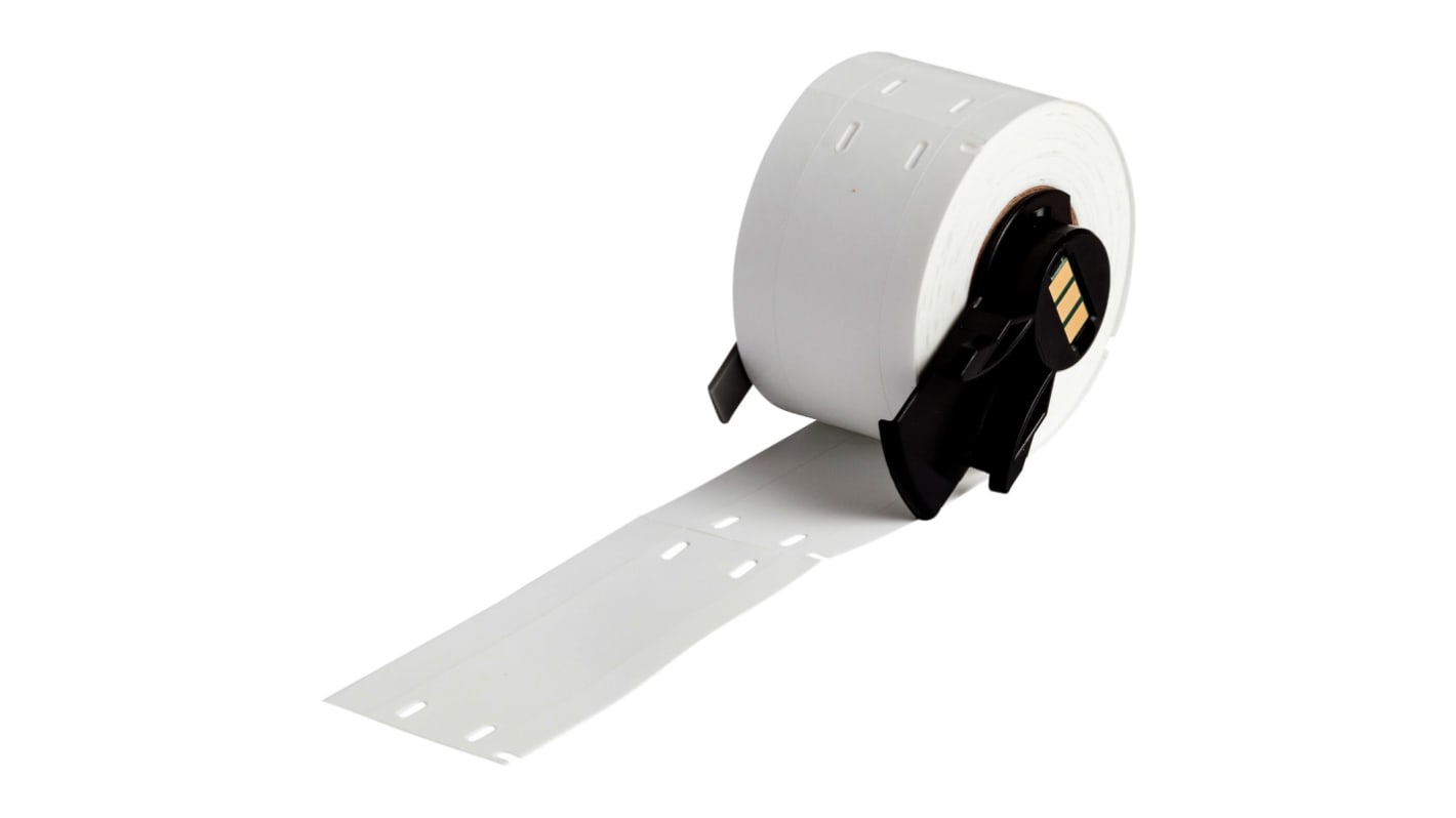 Brady B-109 Black on White Label Printer Label, 19.05 mm Width, 76.20mm Label Length, 12.45mm Label Width