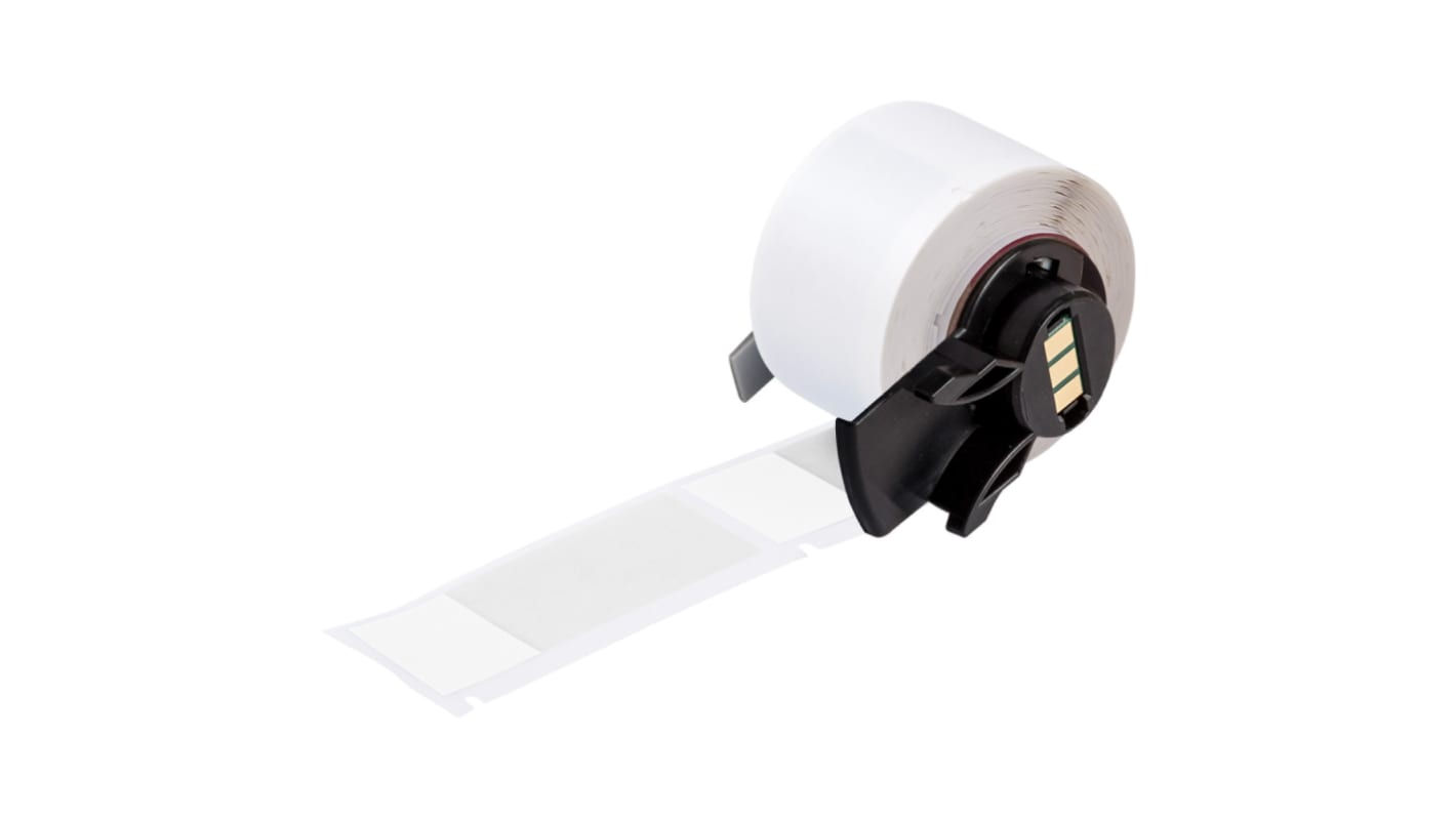 Brady B-427 Black on White/Transparent Label Printer Tape, 25.40 mm Width, 63.50mm Label Length, 25.4mm Label Width