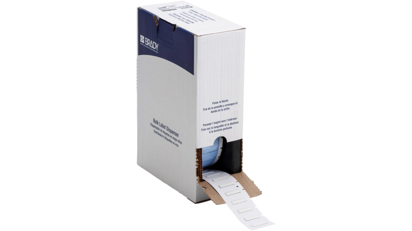 BM-125-1-342 | Brady B-342 Black on White Heatshrink Labels, 25.40 mm ...