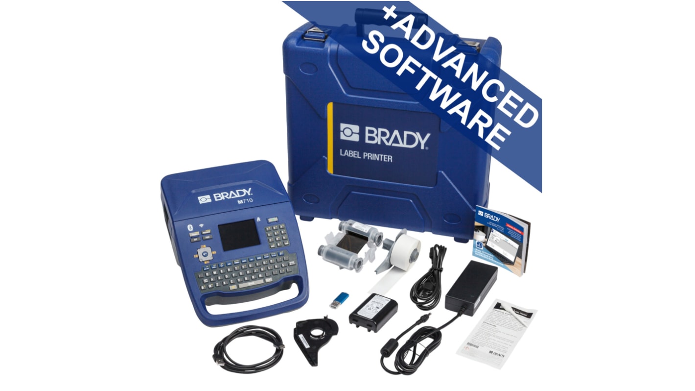 Impresora de etiquetas de mano Brady M710, teclado QWERTZ, conectividad Bluetooth, USB 2.0, WiFi