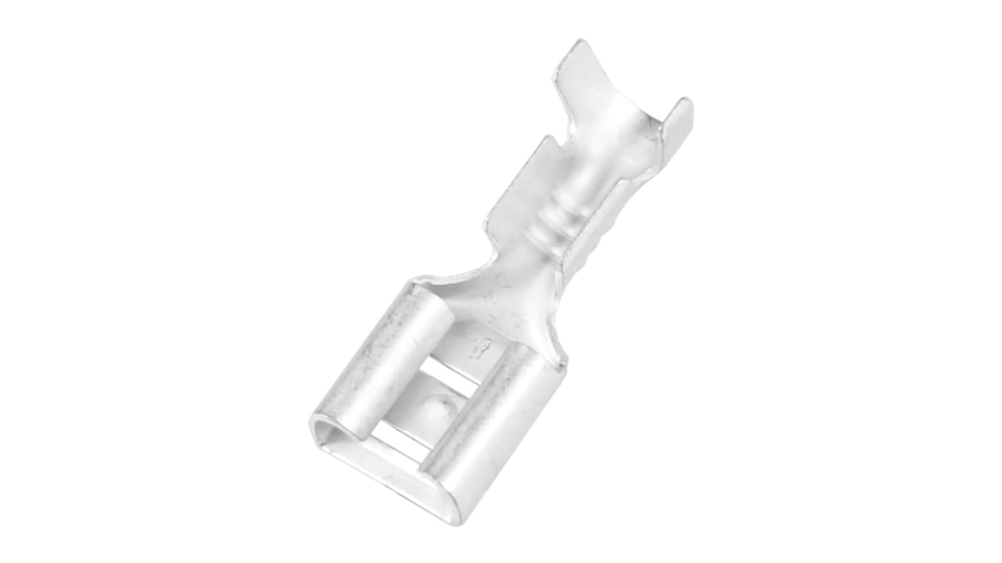 RS PRO Metal Uninsulated Female Spade Connector, Receptacle, 6.4 x 0.8mm Tab Size, 0.5mm² to 2mm²
