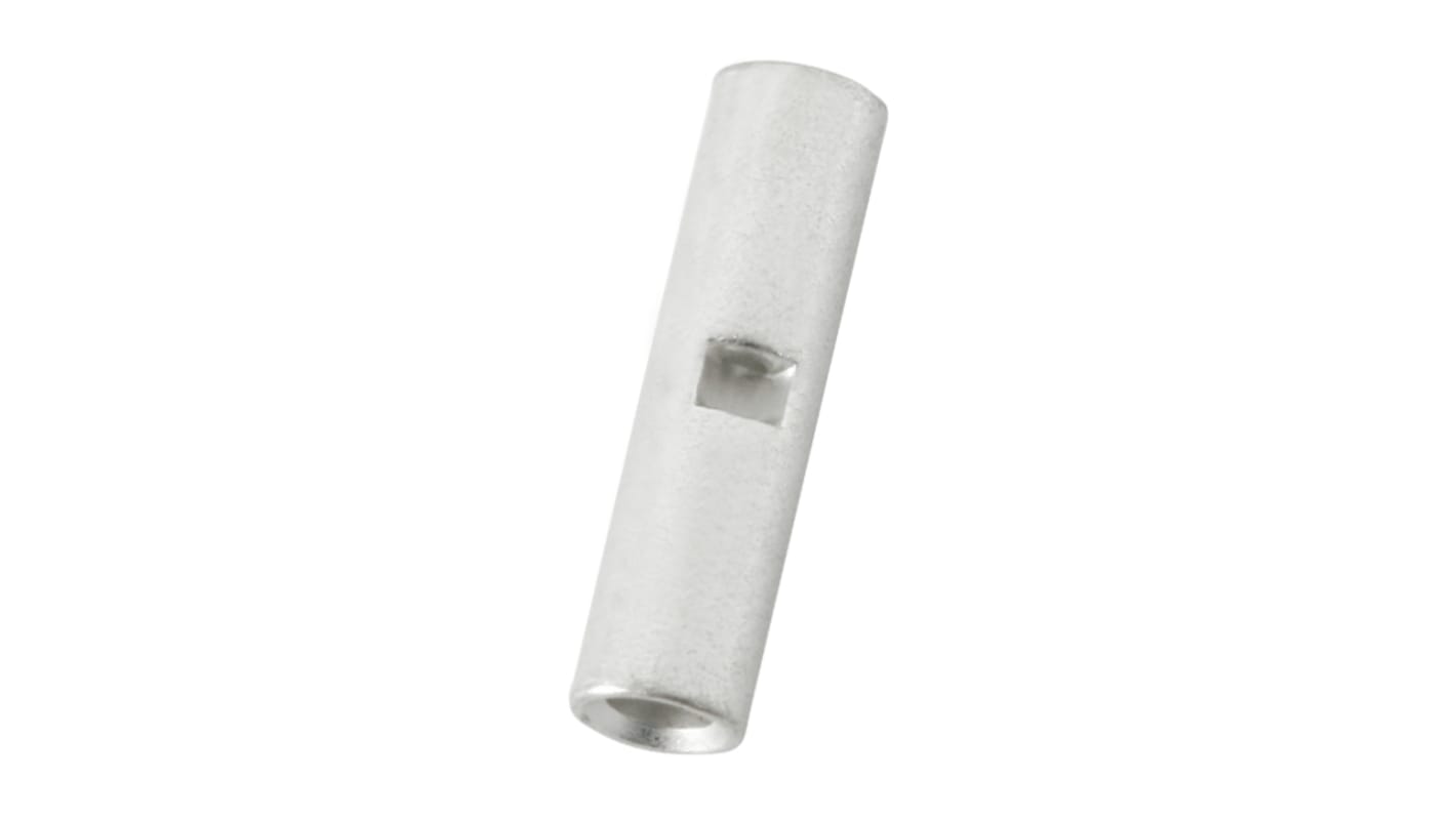 RS PRO Butt Splice Splice Connector, Silver, Tin 14 → 16 AWG