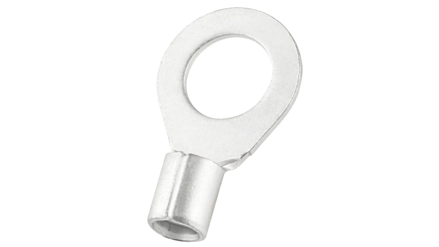 Cosses à œillet RS PRO, Non-isolée, Argent, 10mm², 10.5mm, 18mm