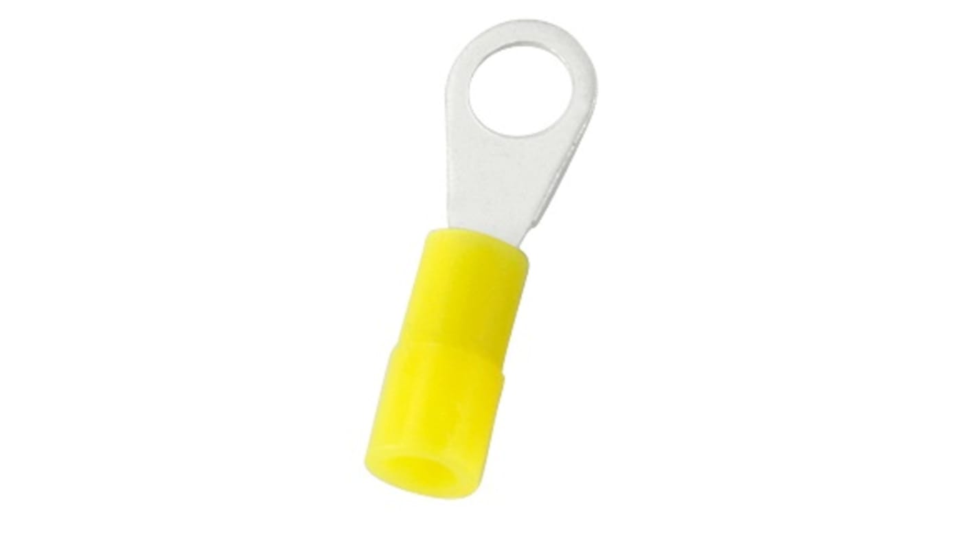 Cosses à œillet RS PRO, Isolée, Jaune, 0.5mm², M2, 5mm