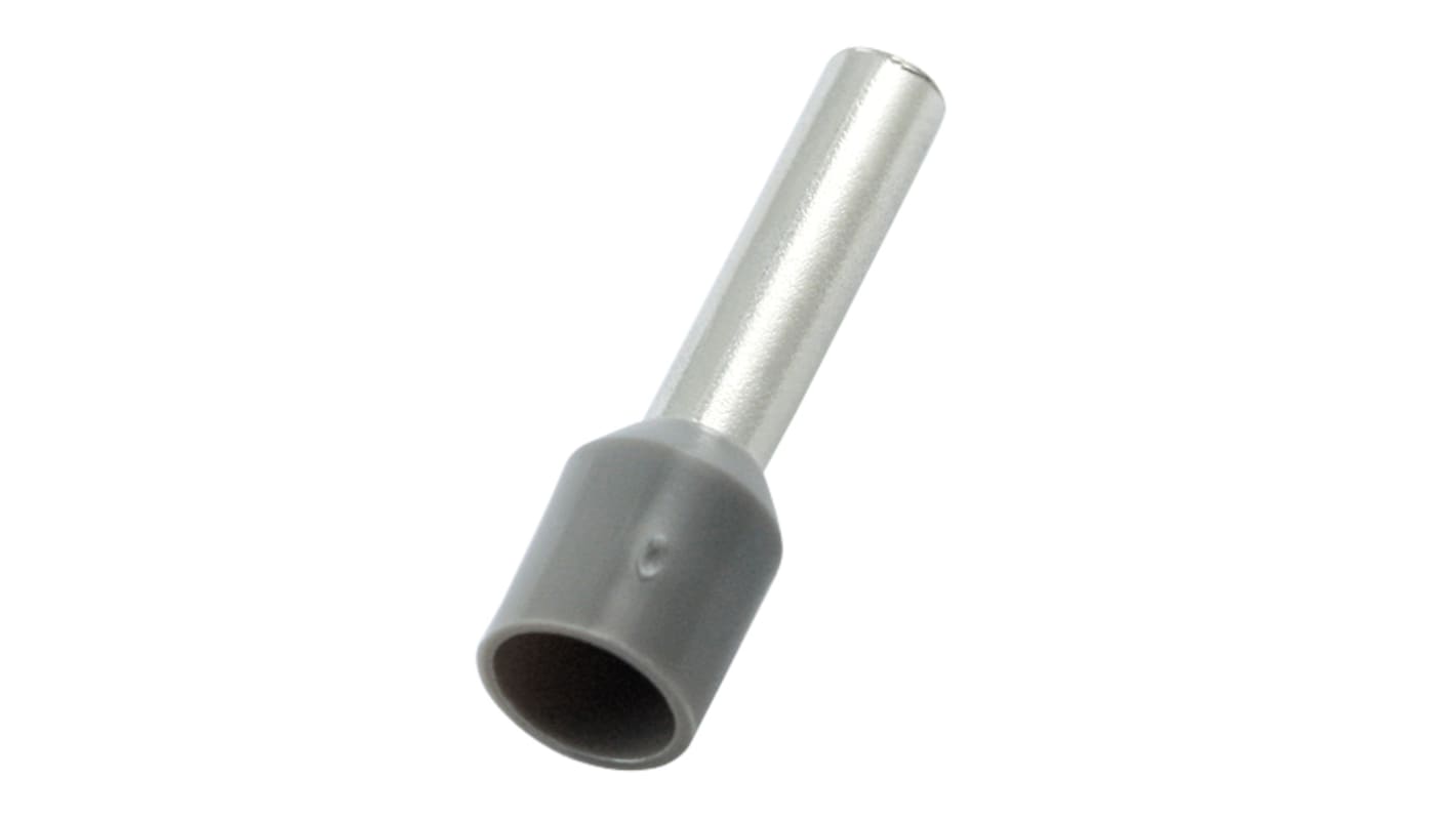 GREY INSULATED BOOTLACE FERRULE,12MM PIN