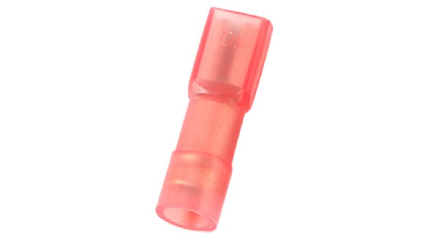 RS PRO Red Insulated Female Spade Connector, Receptacle, 2.8 x 0.8mm Tab Size, 0.5mm² to 1.5mm²