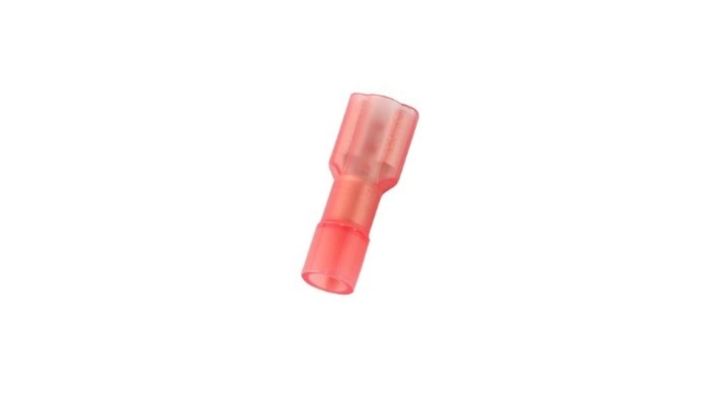 RS PRO Red Insulated Female Spade Connector, Double Crimp, 4.75 x 0.5mm Tab Size, 0.5mm² to 1.5mm²