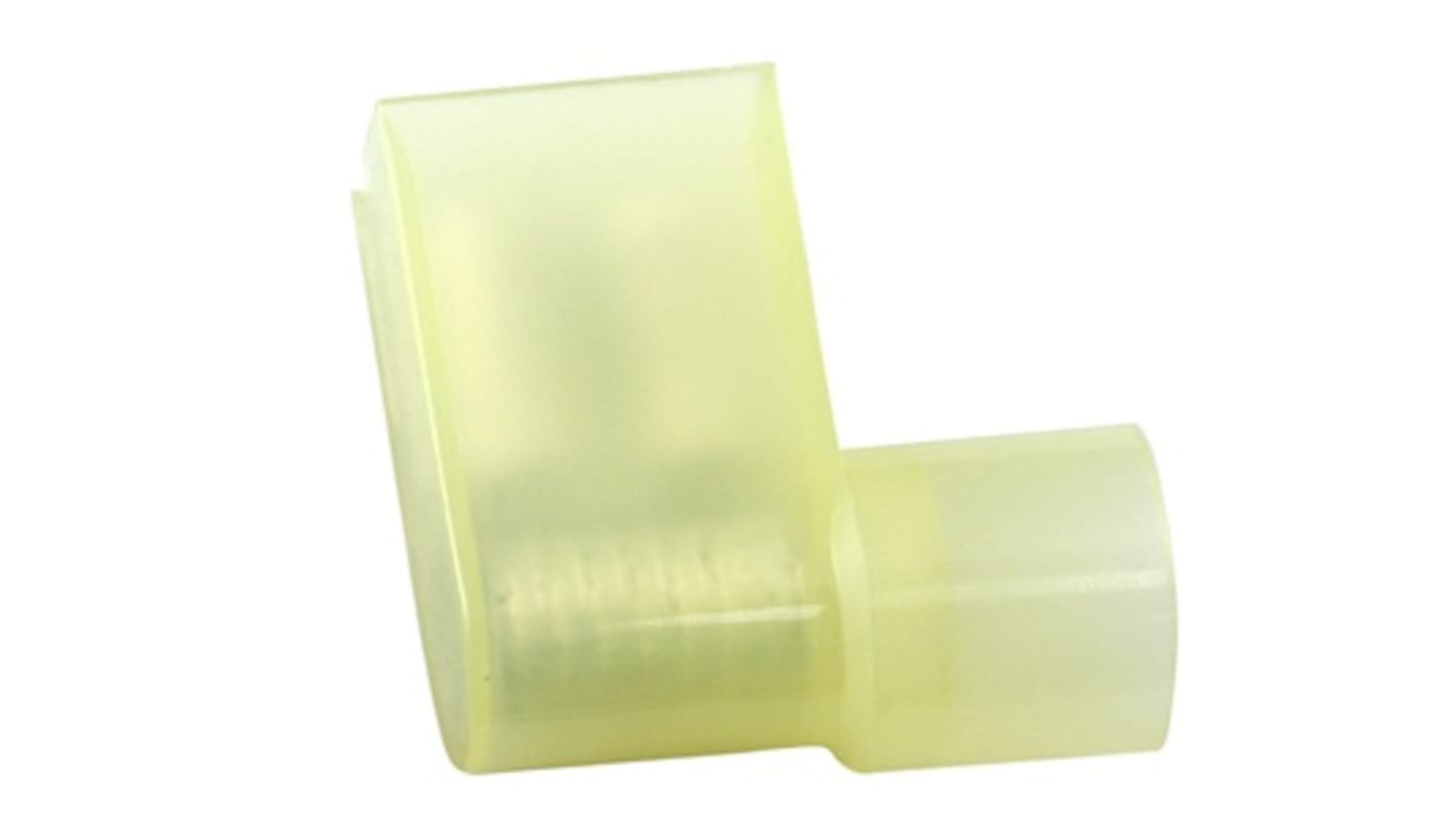 RS PRO Yellow Insulated Female Spade Connector, Flag Terminal, 6.35 x 0.8mm Tab Size, 4mm² to 6mm²