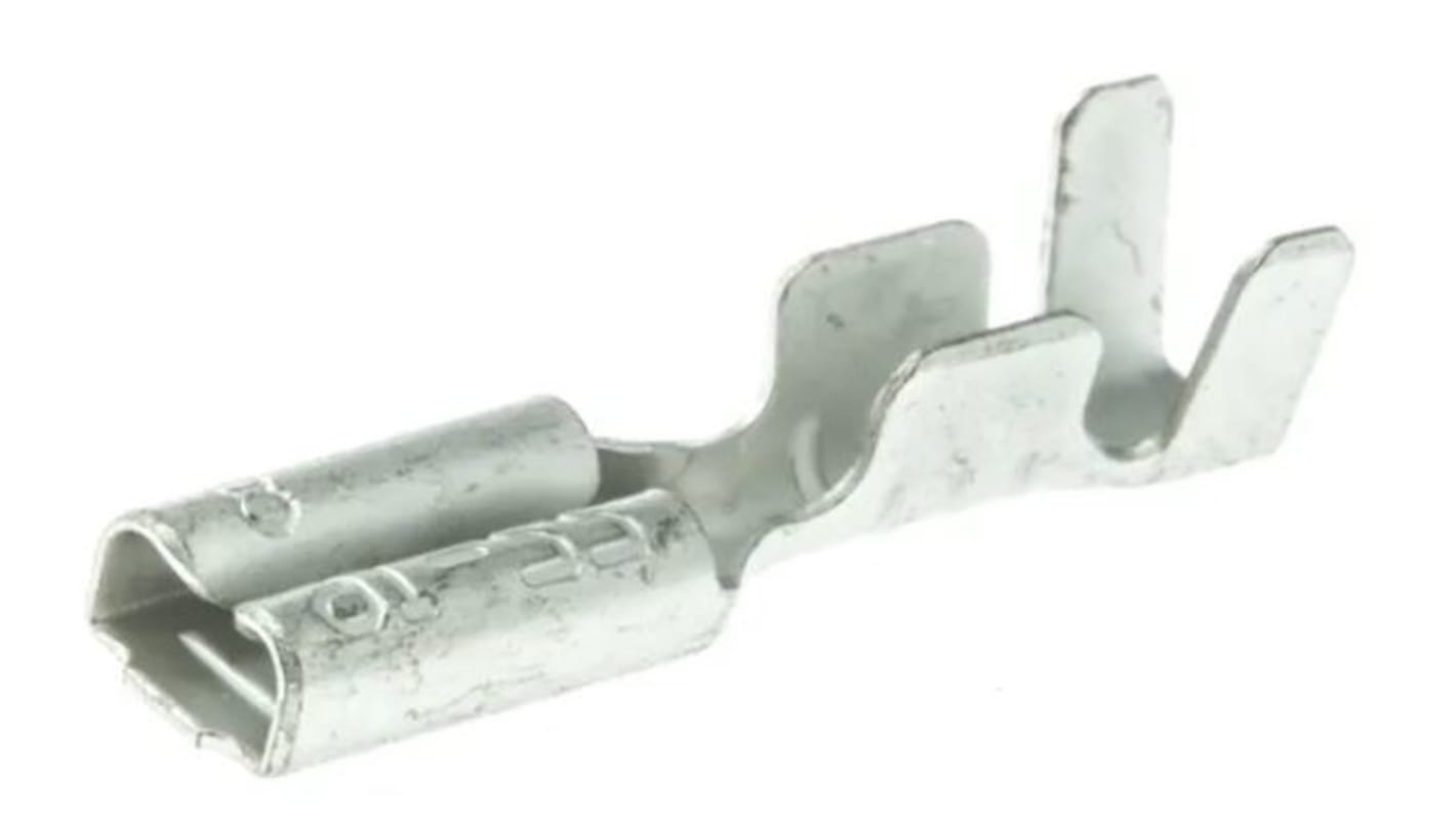 RS PRO Metal Uninsulated Female Spade Connector, Open barrel, 2.8 x 0.8mm Tab Size, 0.3mm² to 1.25mm²