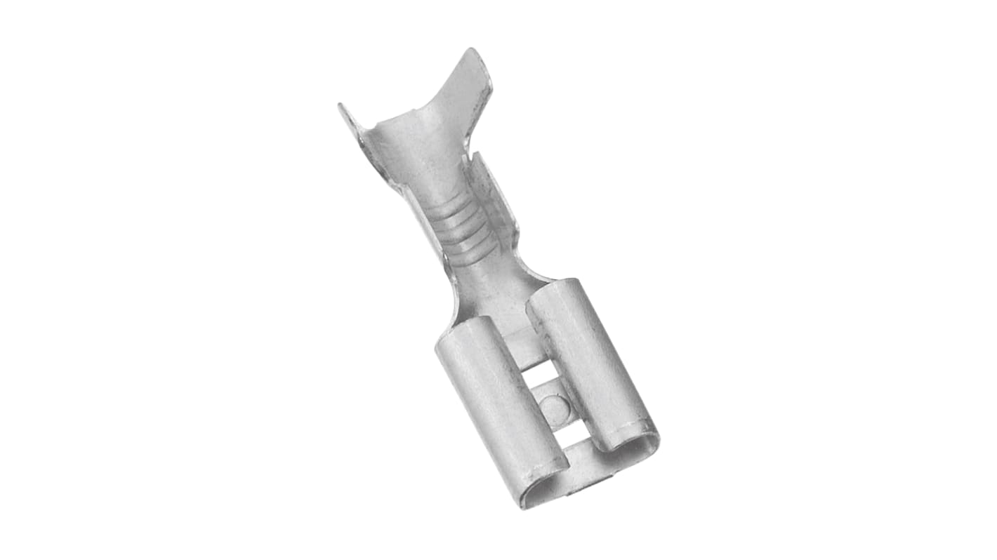 RS PRO Metal Uninsulated Female Spade Connector, Open barrel, 4.8 X 0