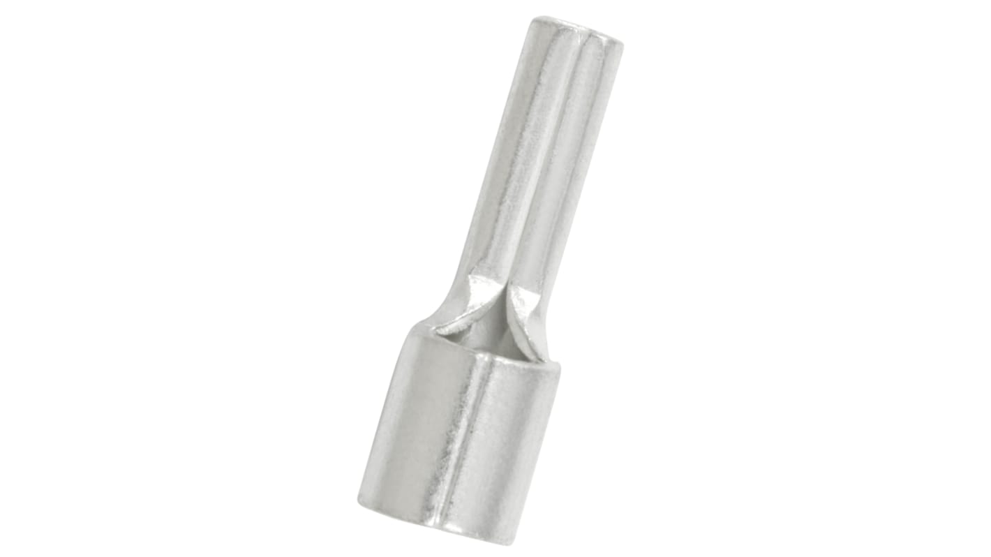 RS PRO Uninsulated, Tin Crimp Pin Connector, 10mm² to 10mm², 8AWG to 8AWG, 4.3mm Pin Diameter, 14mm Pin Length, Silver