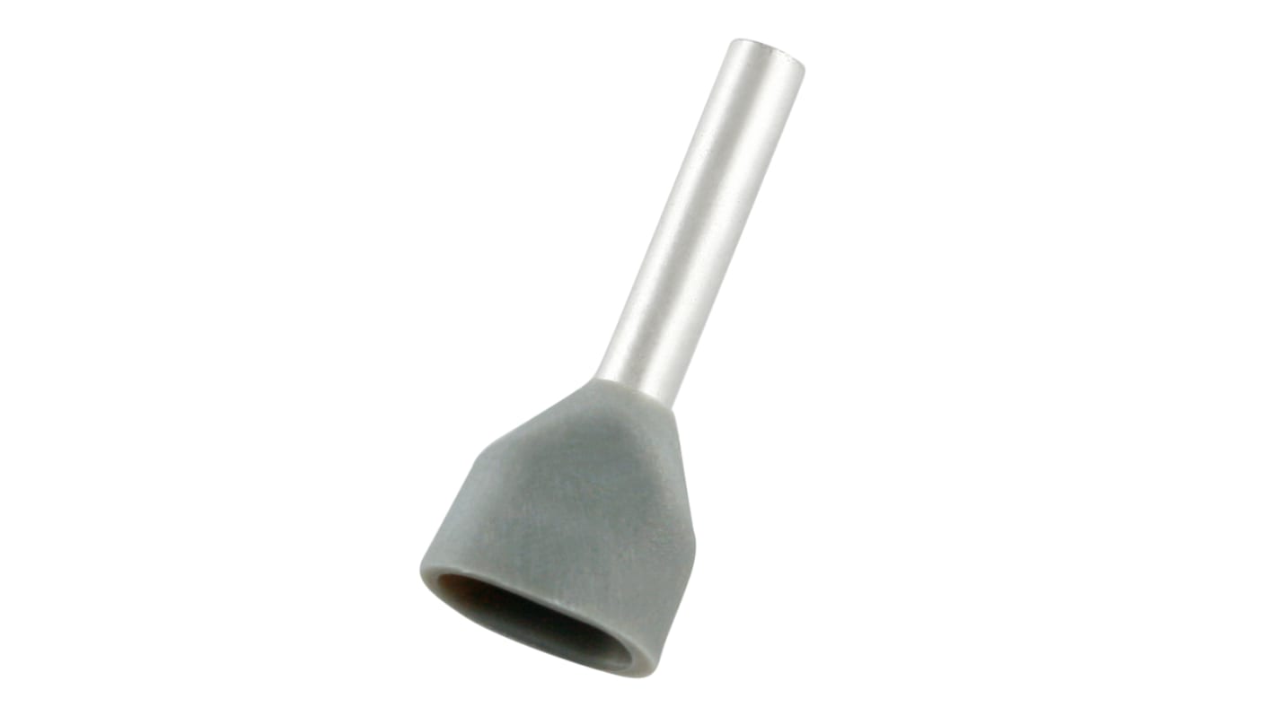 Embout de câblage RS PRO, 2 x 0.75mm², Gris, longueur 10mm, 2 entrées