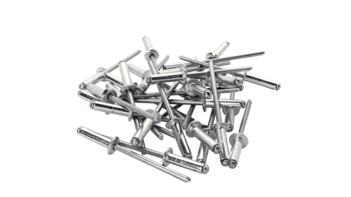 Rivetto Set di rivetti Rapid Agrafage in Alluminio, Ø 4mm, L. 8mm, M4mm