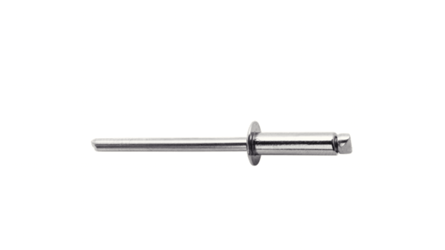 Nit średnica 4mm , materiał: Aluminium Zestaw nitów średnica otworu 4.1mm długość 12mm M4mm
