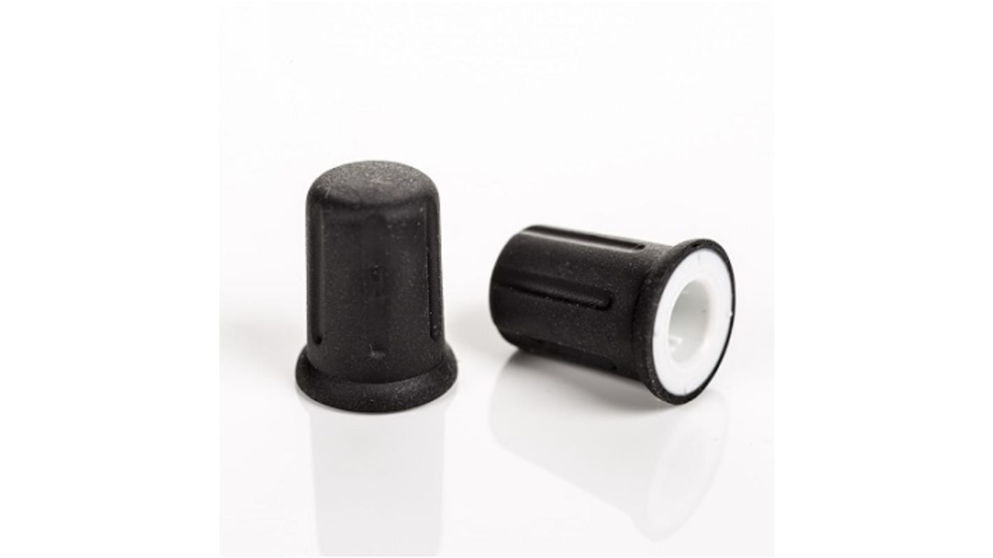 Sifam 10.7mm Black Potentiometer Knob for 6mm Shaft Splined, K70104