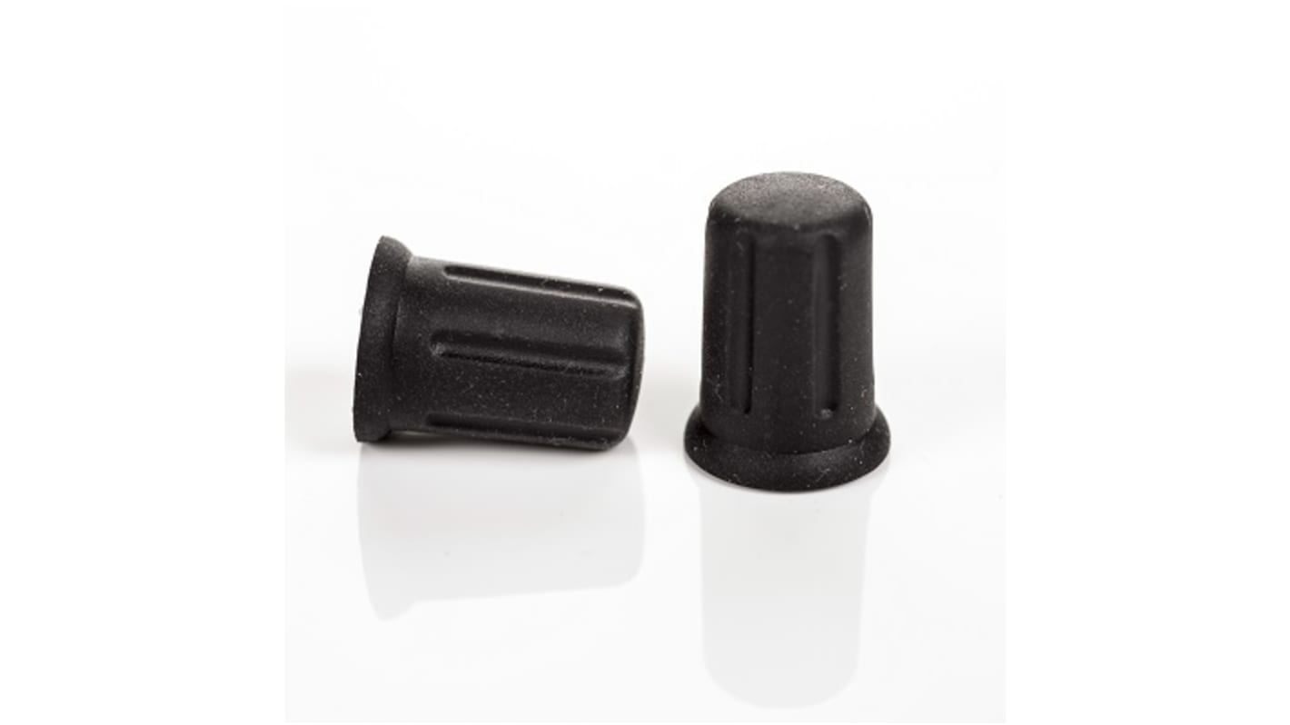 Sifam 12.5mm Black Potentiometer Knob for 6mm Shaft D Shaped, K70105