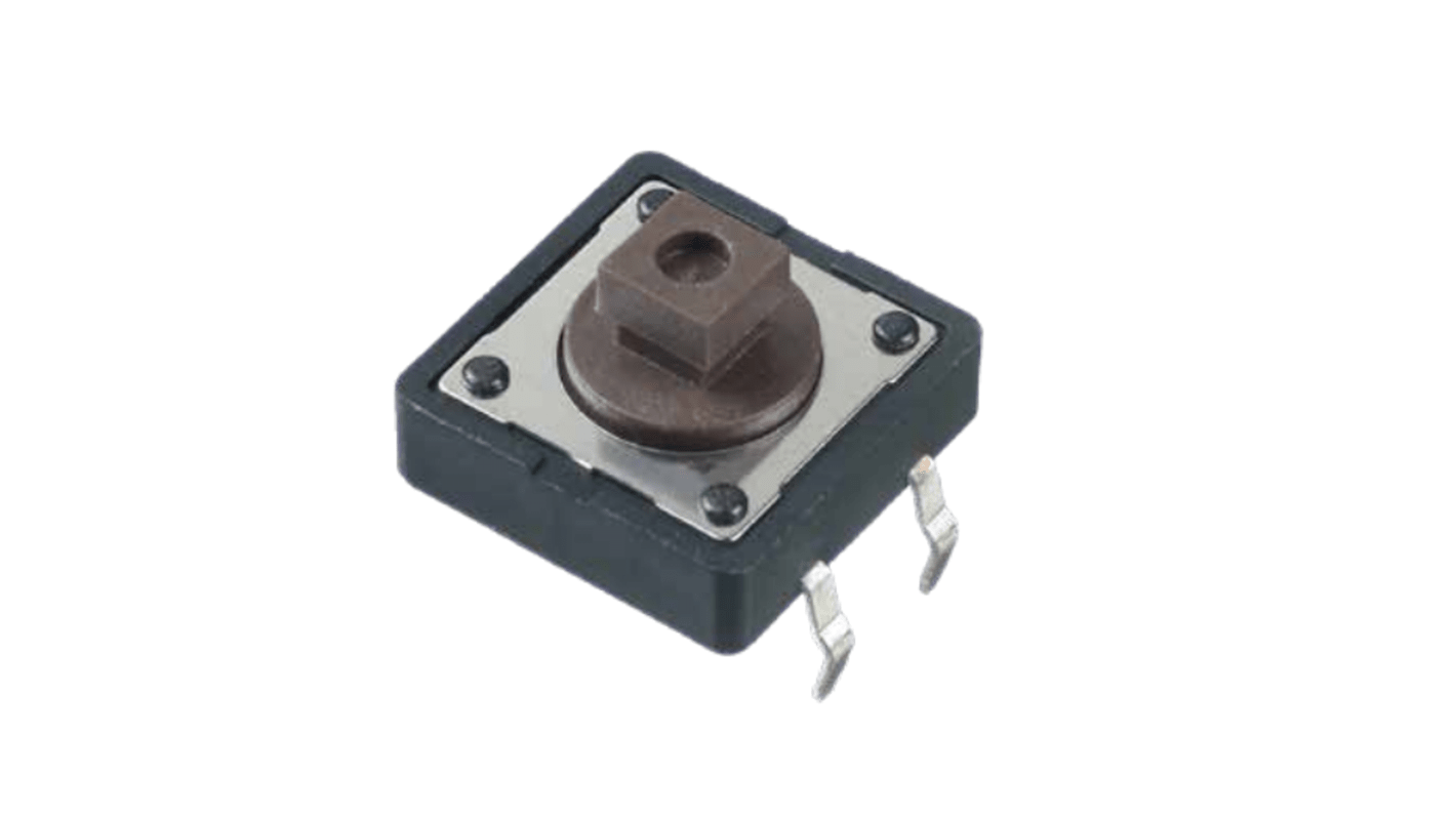 Brown Tact Switch, SPST 50mA 4.3mm Through Hole