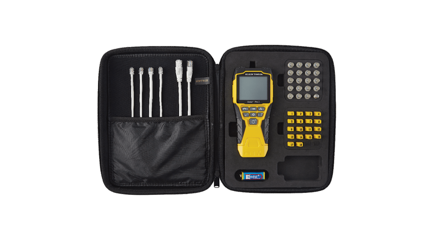 Tester kabli sieciowych Klein Tools Cat3, Cat5e, Cat6, Cat6a, Cat7 Tester kabli RJ11, RJ12, RJ45 VDV501-852