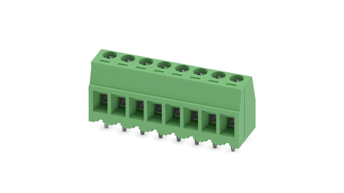 Phoenix Contact MKDSD Series PCB Terminal Block, 8-Contact, 3.81mm Pitch, Through Hole Mount, 1-Row, Screw Termination