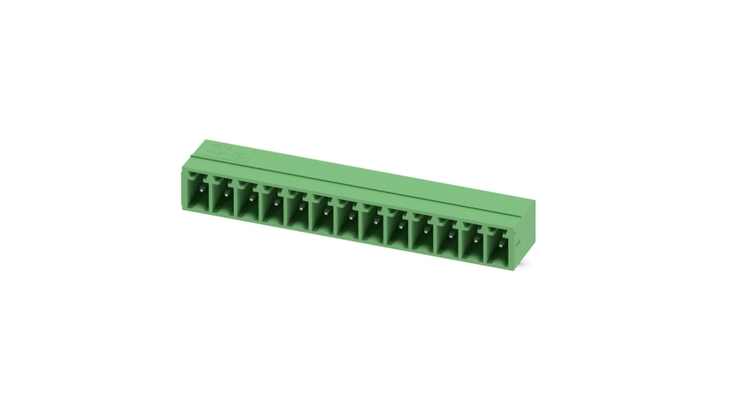 Phoenix Contact MC Series Straight PCB Header, 13 Contact(s), 3.81mm Pitch, 1 Row(s)