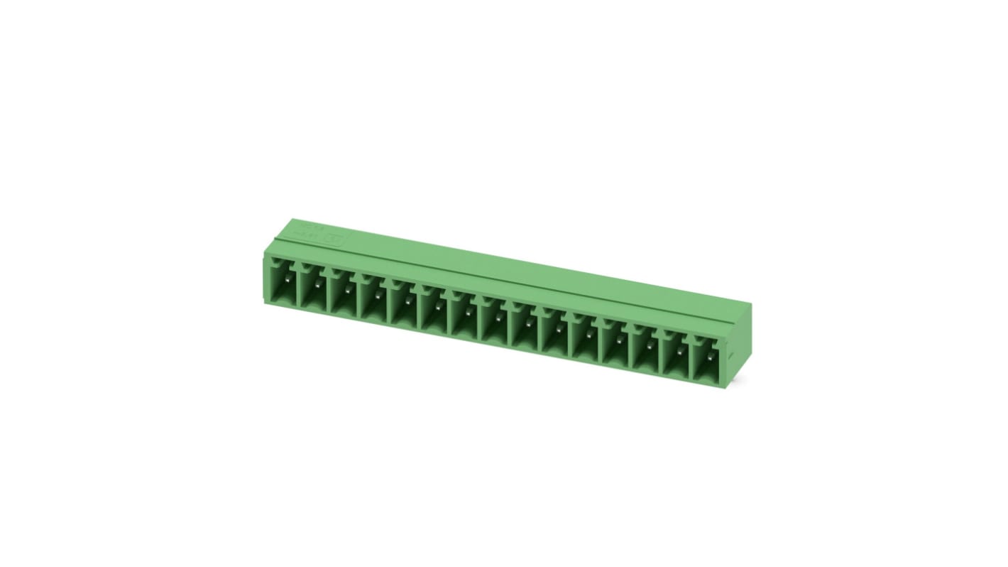 Phoenix Contact MC Series Straight PCB Header, 15 Contact(s), 3.81mm Pitch, 1 Row(s)