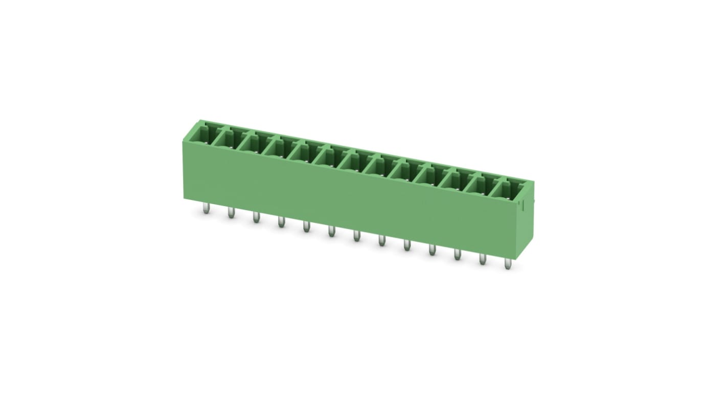 Phoenix Contact MCV Series Straight PCB Header, 13 Contact(s), 3.81mm Pitch, 1 Row(s)