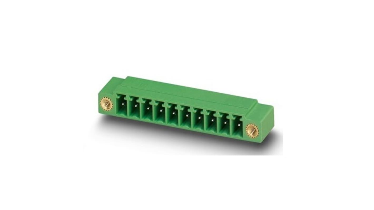 Phoenix Contact MC Series Straight PCB Header, 10 Contact(s), 3.5mm Pitch, 1 Row(s)