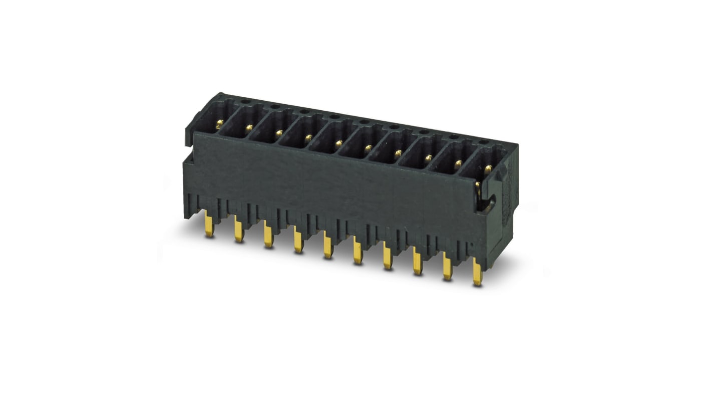 Phoenix Contact DMCV Series Straight PCB Header, 7 Contact(s), 2.54mm Pitch, 2 Row(s)