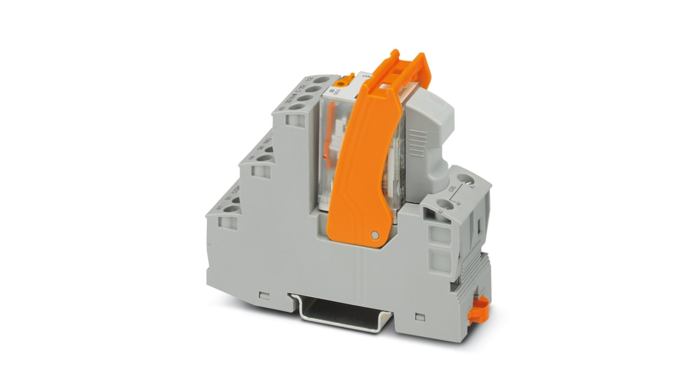 Phoenix Contact Relay Module, DIN Rail Mount, 120V ac Coil, 4PDT, 5mA Load