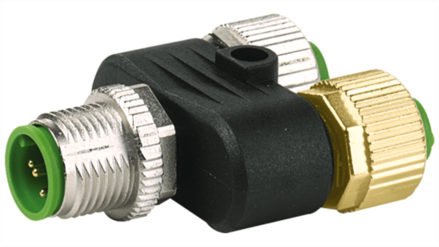 Murrelektronik Limited Straight Male 5 way M12 to Straight Female 5 way M12 x 2 Connector, 45mm