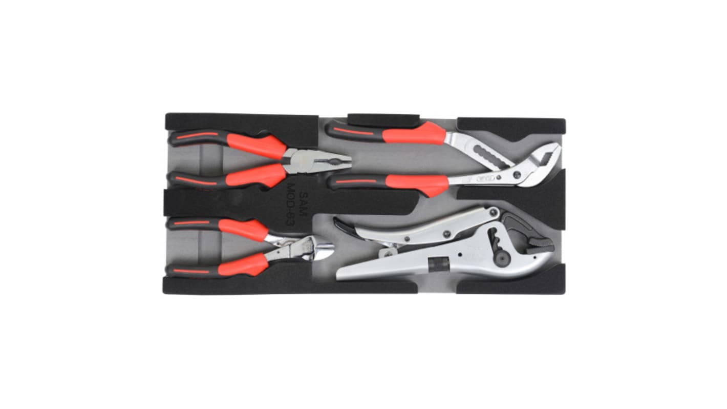 SAM P13-J4MM 4-Piece Pliers, Lock Grip Tip