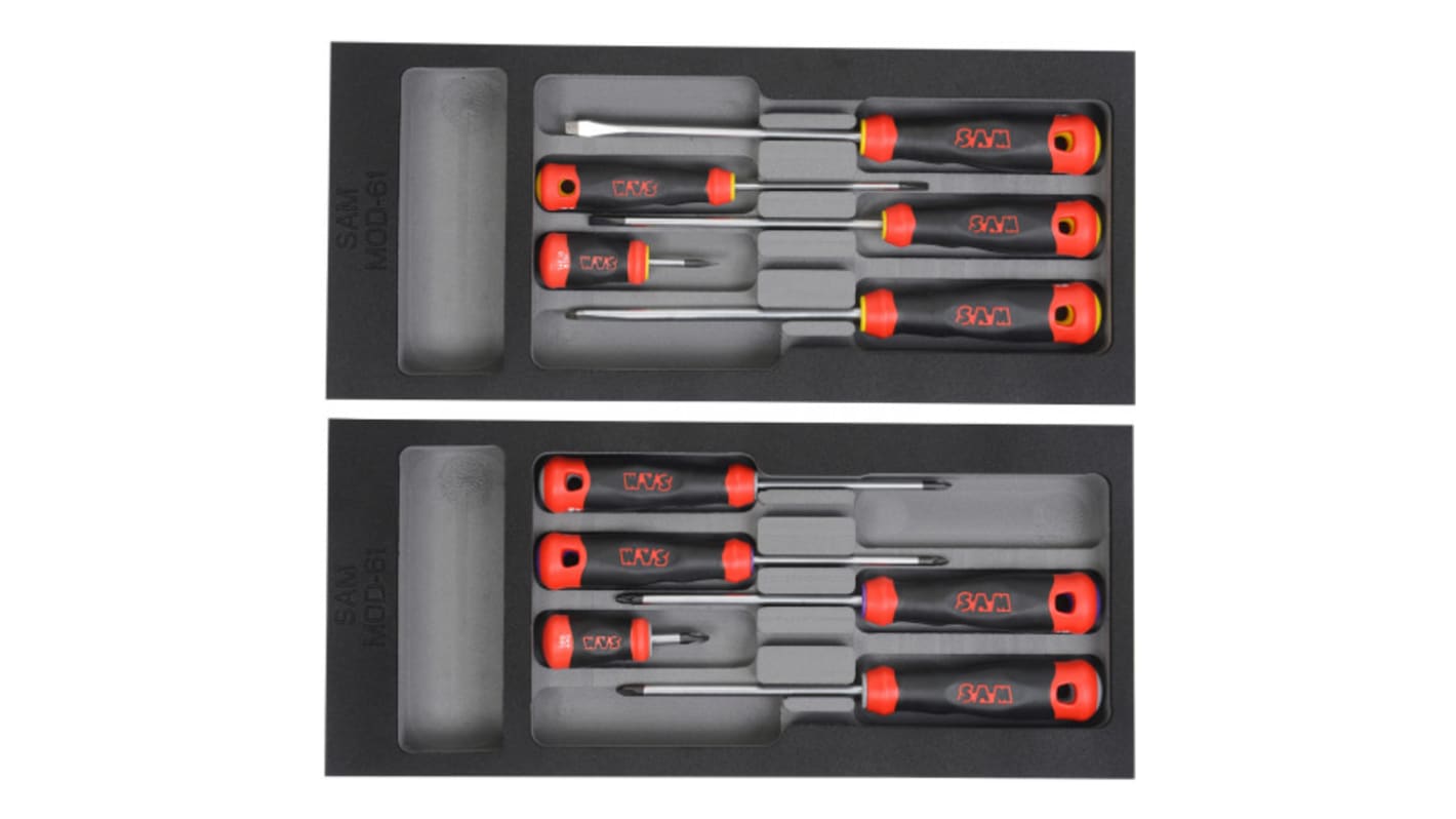 SAM Phillips; Slotted Screwdriver Set, 10-Piece