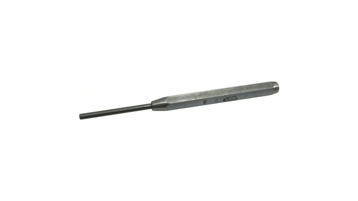 7-4 | SAM 1-Piece Punch, Long Pin Punch, 4 mm Shank, 165 mm Overall | RS