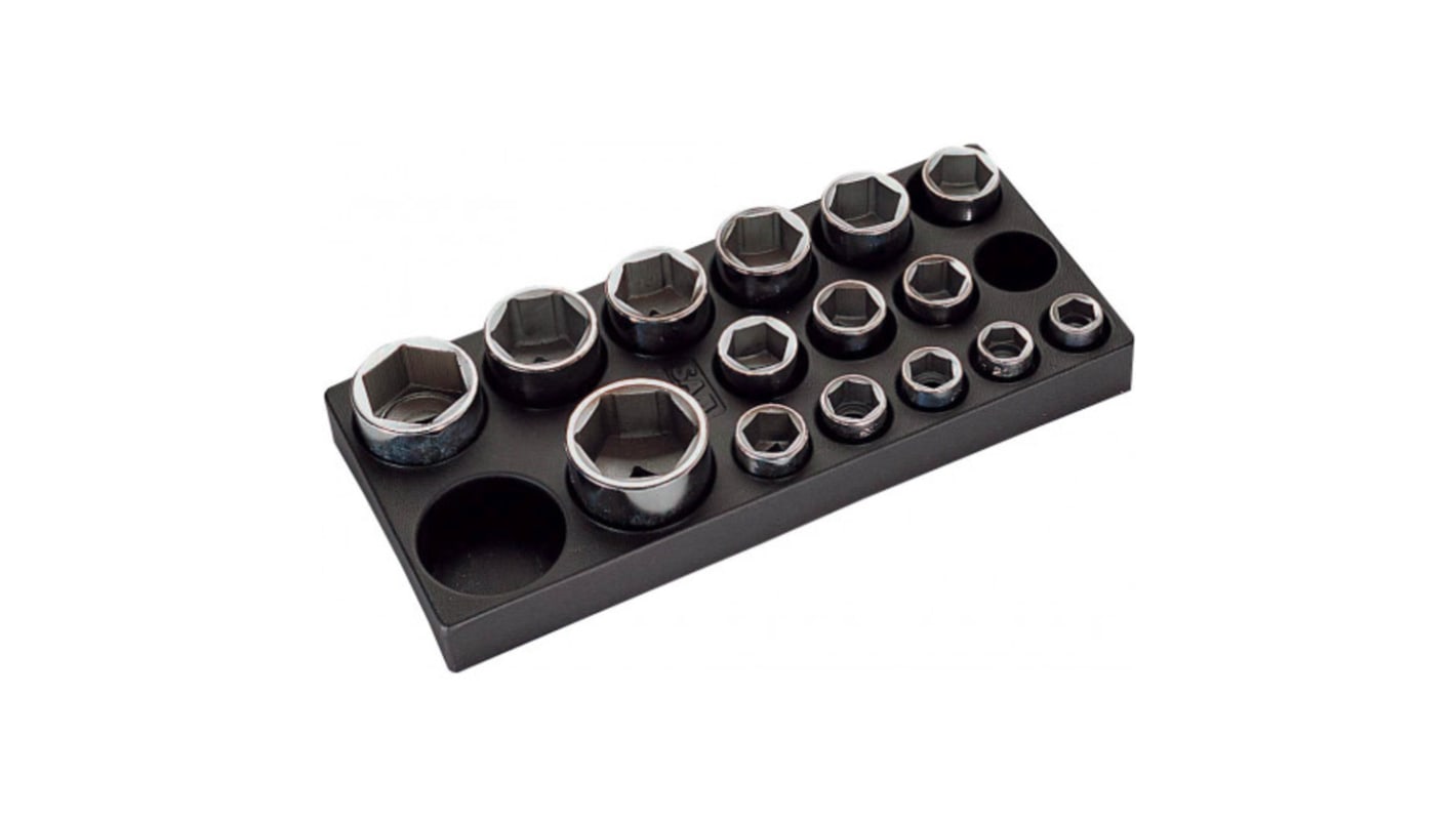 SAM 15-Piece Metric 3/4 in Standard Socket Set , 6 point