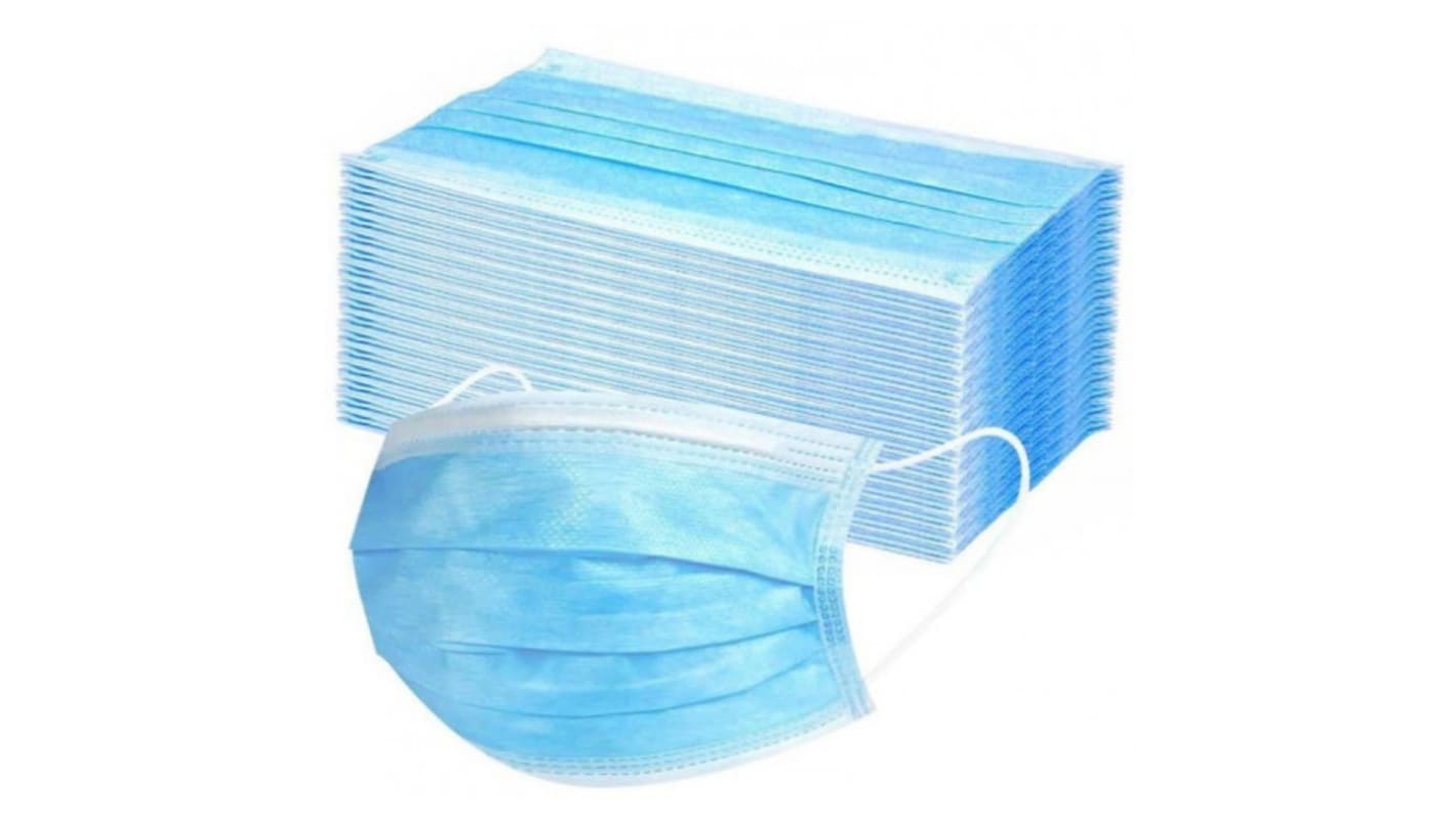 82-38 SAM Blue, White Disposable Face Mask for Surgical, One Size