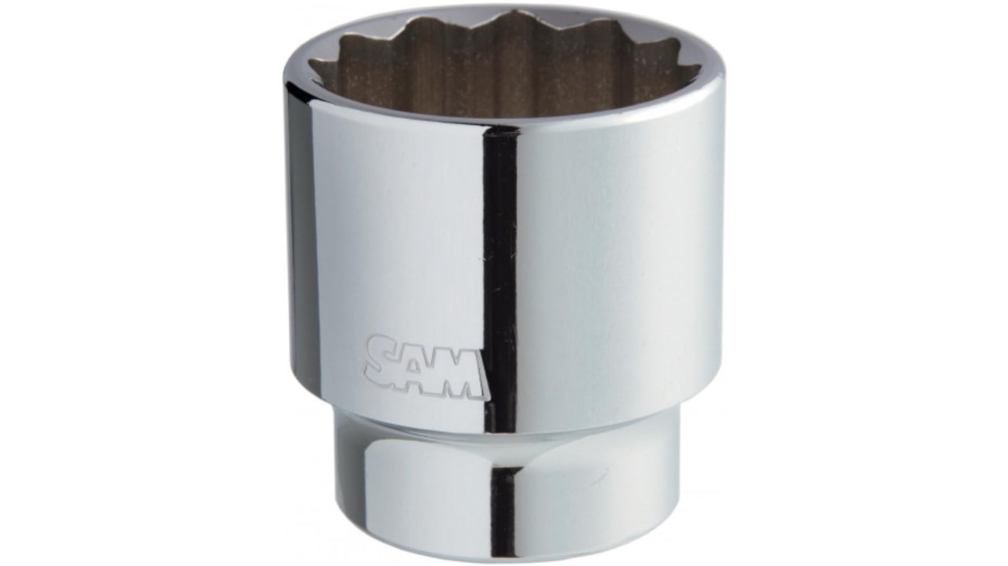 SAM 1"7/16 in Drive 39mm Standard Socket, 12 point, 65 mm Overall Length