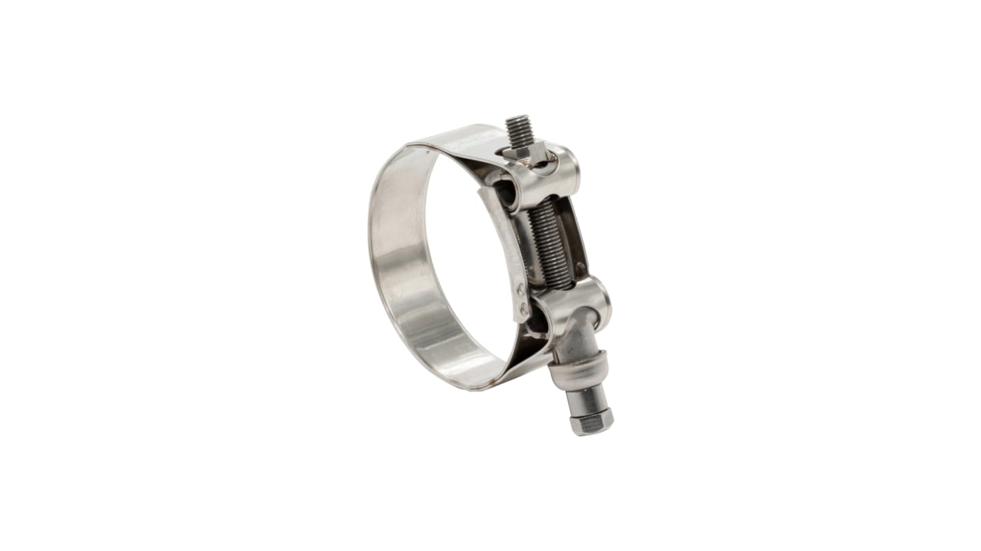 RS PRO Stainless Steel 304 Bolt Head Hose Clamp, 18mm Band Width, 19 → 21mm ID