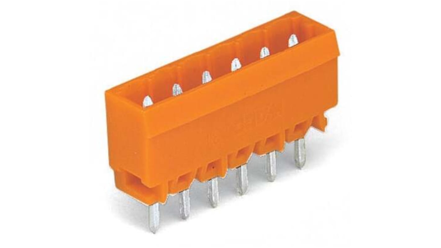 Wago 231 Series Series Straight PCB Header, 8 Contact(s), 5.08mm Pitch, 1 Row(s)