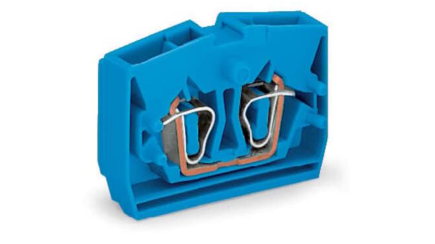 Wago 264 Series Terminal Block, 2-Way, 24A, 28 → 12 AWG Wire, Cage Clamp Termination