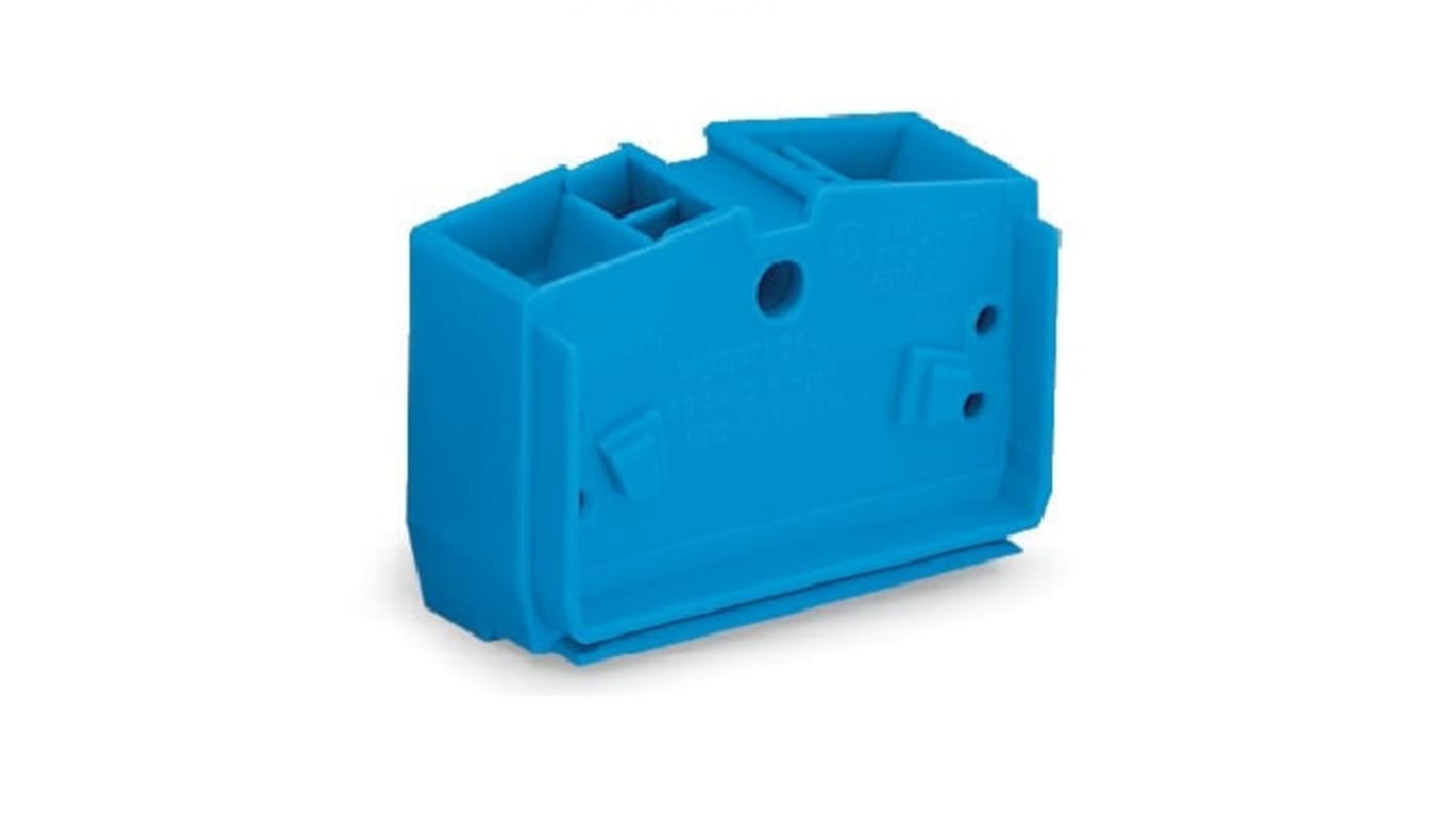 Wago 264 Series Terminal Block, 1-Way, 24A, 28 → 12 AWG Wire, Cage Clamp Termination