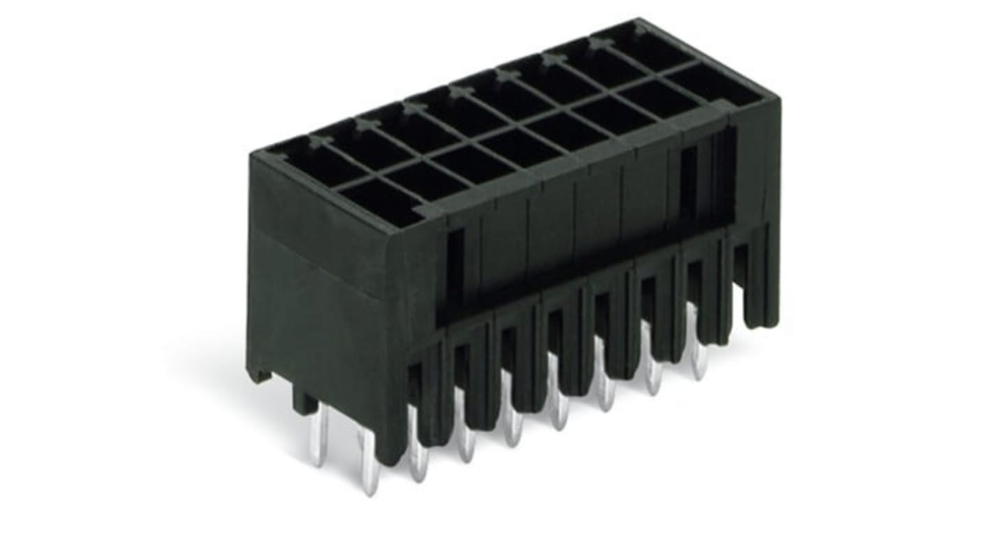 Conector macho para PCB Wago serie 713 Series de 6 vías, 2 filas, paso 5mm