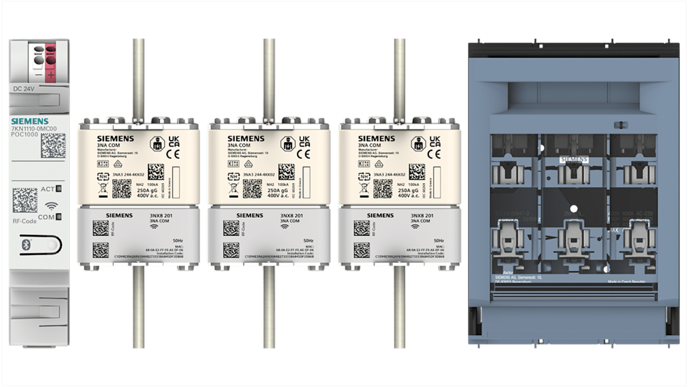 Interruptor seccionador con fusible Siemens, 400A, 3, Fusible NH1, NH2 SENTRON 7KN1110