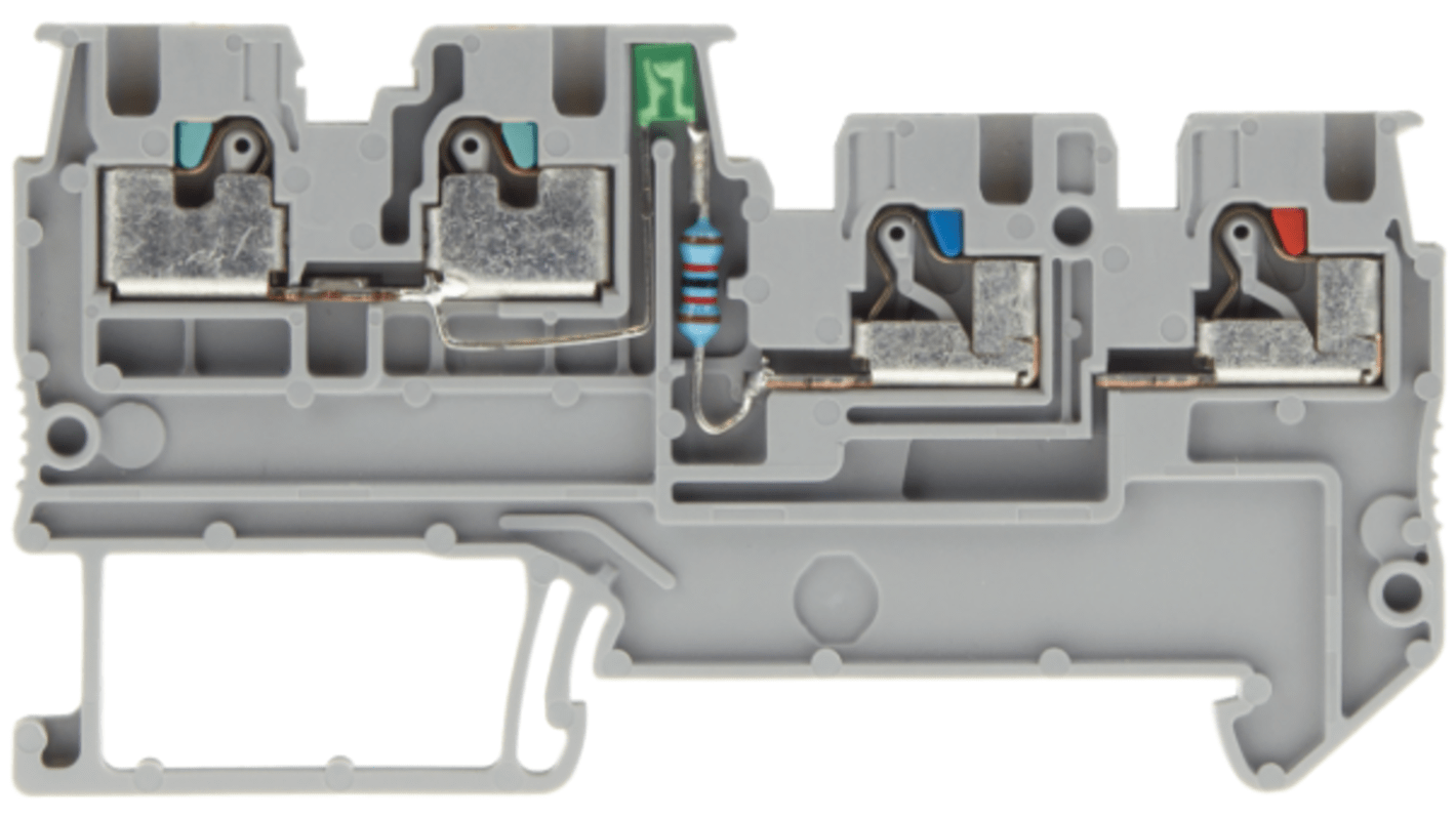 Siemens 8WH Series Grey DIN Rail Terminal Block, 1.5mm², 3-Level, Screw Termination